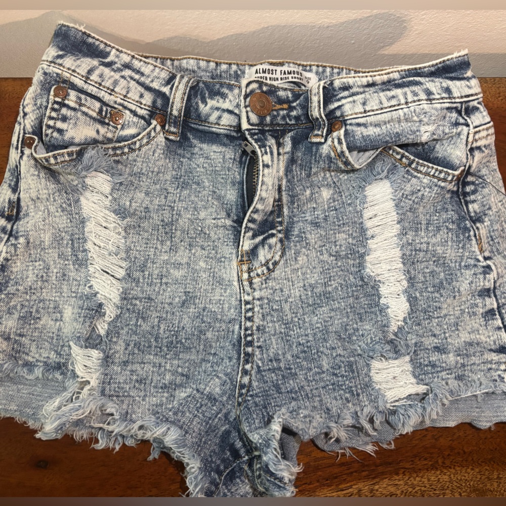 Almost Famous Blue High Rise Shorts
